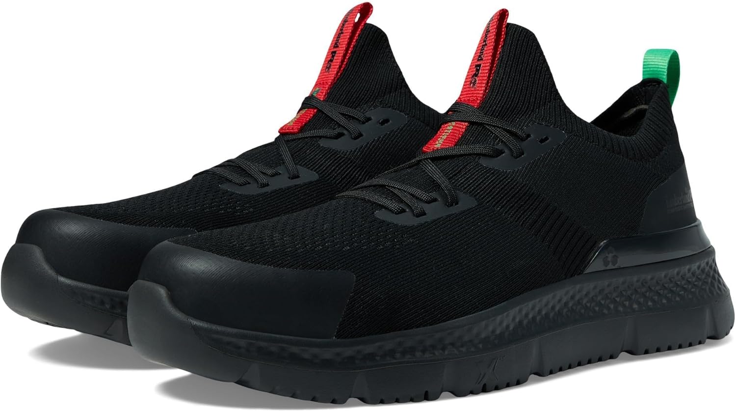 Timberland PRO мужские промышленные спортивные рабочие ботинки Setra Knit с композитным защитным носком, Black/Red 1 — фото 3