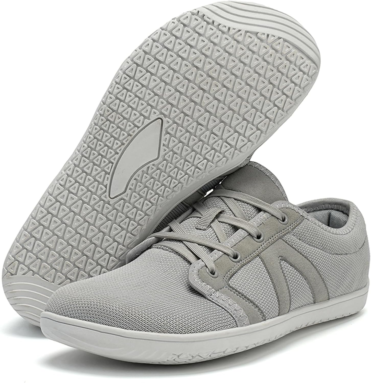 

Мужские кроссовки Cmadolrs с широким носком, минималистичные, дышащие, удобные, для ходьбы на открытом воздухе, светло-серый