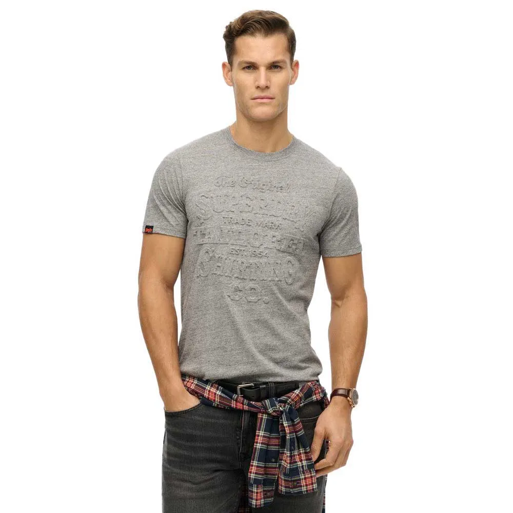 

Футболка с коротким рукавом Superdry Workwear Embossed Relaxed, серый