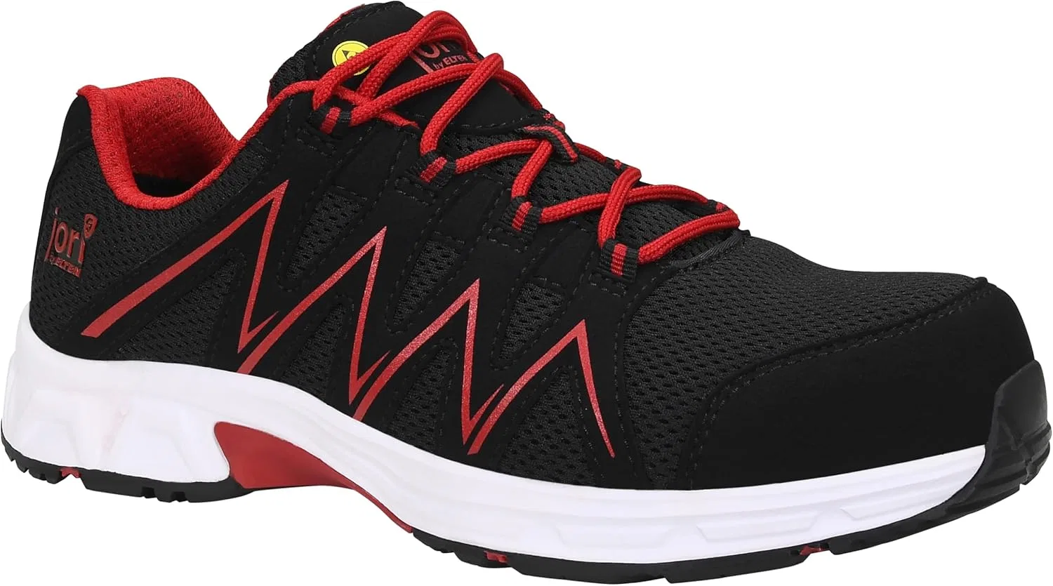 Защитная обувь ELTEN Jori jo_Speedy Black-red Low ESD S1PS, женская и мужская, текстиль, композитный защитный носок (легче стального), легкая, спортивная