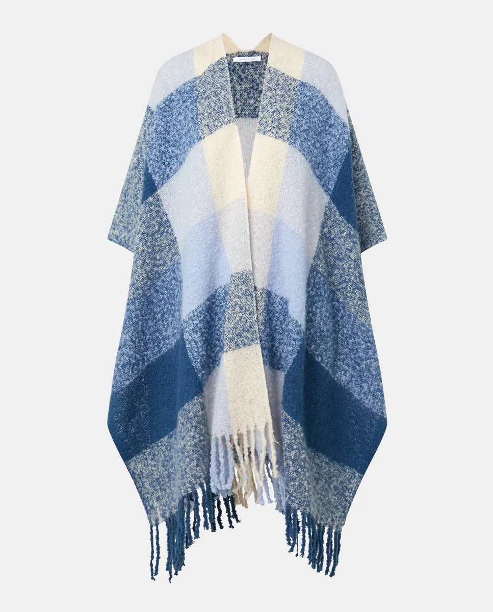 

Женское пончо с принтом Southern Cotton, индиго/синий