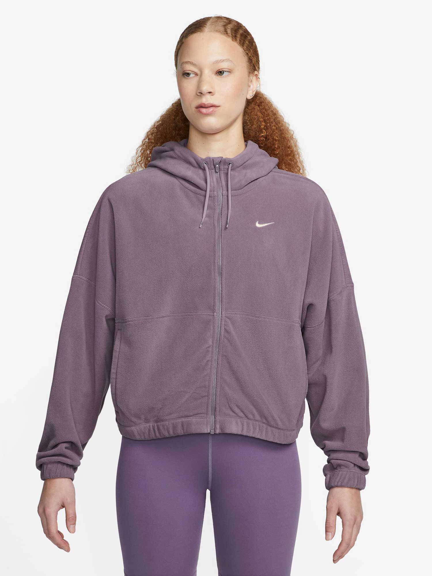 

Толстовка Nike W NK ONE TF FZ HOODIE POLAR, фиолетовый