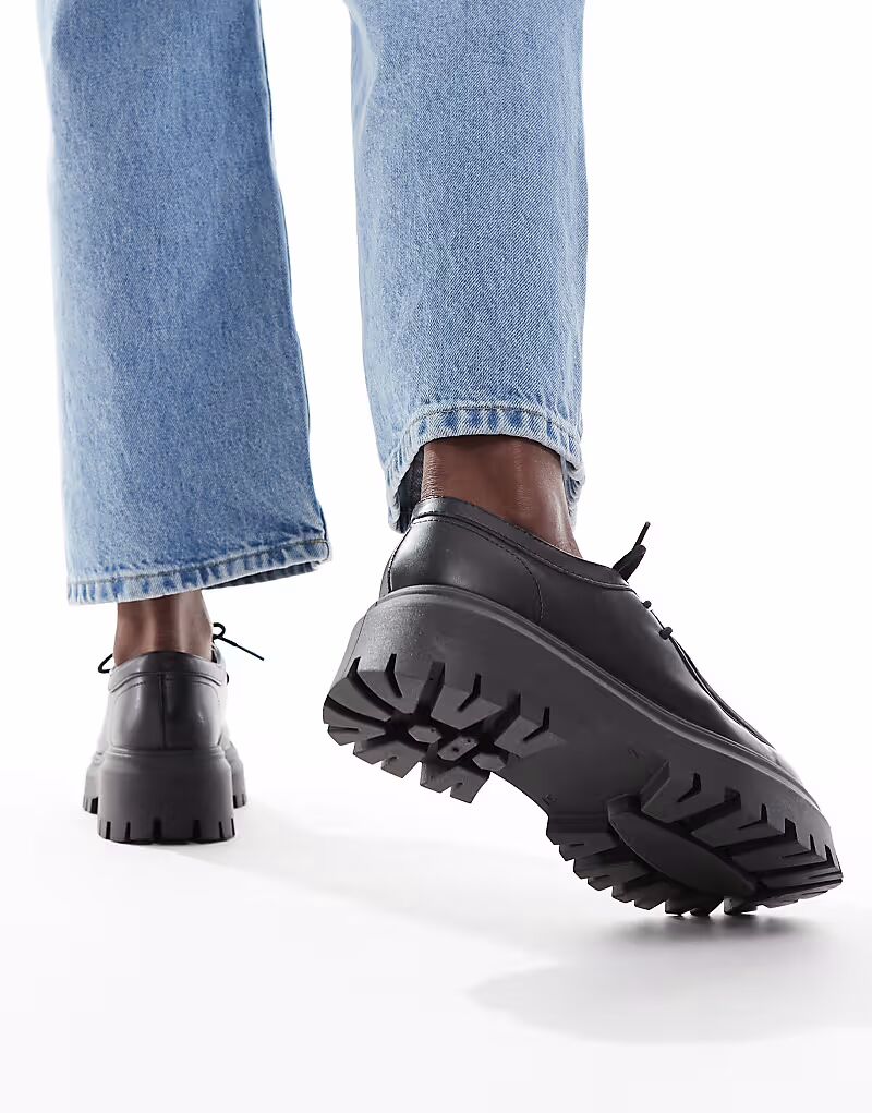 Туфли Schuh Lyrica на массивном носке со шнуровкой из черной кожи — фото 2