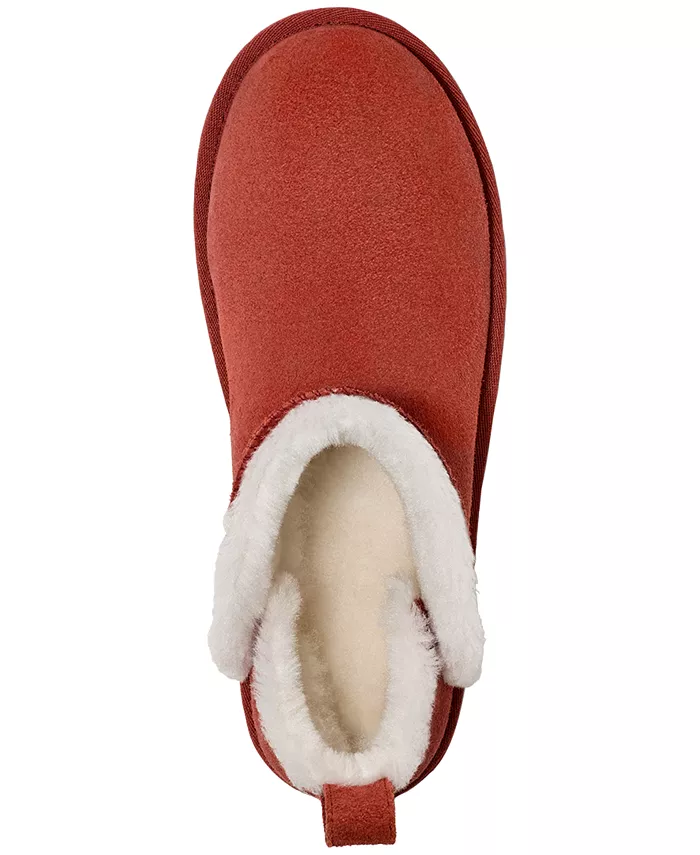 Женские угги Koola Ultra Mini Koolaburra By UGG низкие замшевые, красный — фото 4