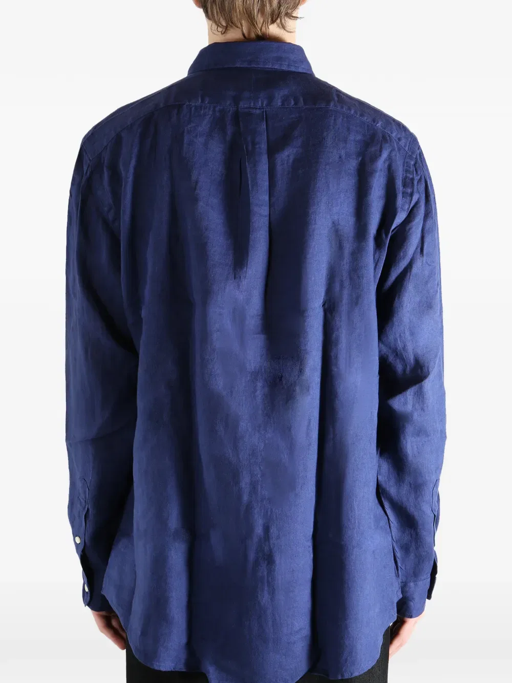 Хлопковая рубашка с длинными рукавами Polo Ralph Lauren, синий — фото 4