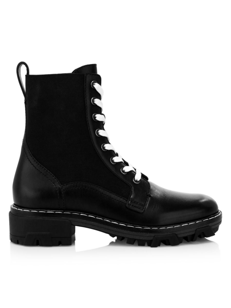 Кожаные военные ботинки Shiloh со шнуровкой rag & bone, черный