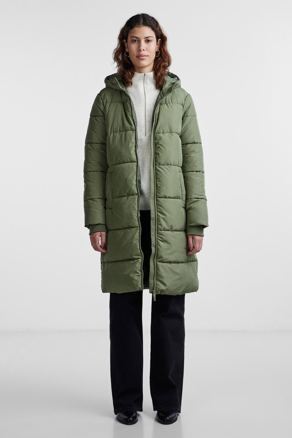 

Куртка - Зеленый - Классический крой PIECES, зеленый