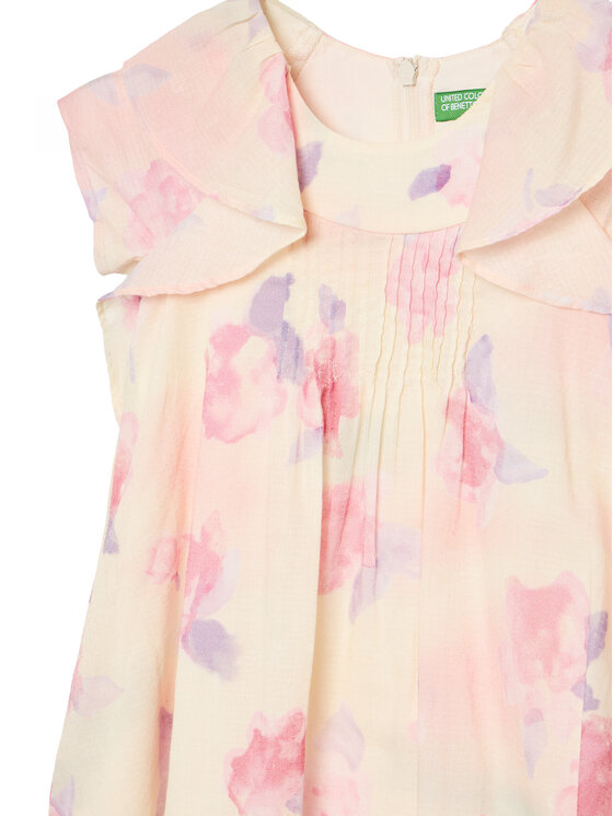 Платье на каждый день обычный крой 4HYUGV02B United Colors Of Benetton, розовый — фото 3
