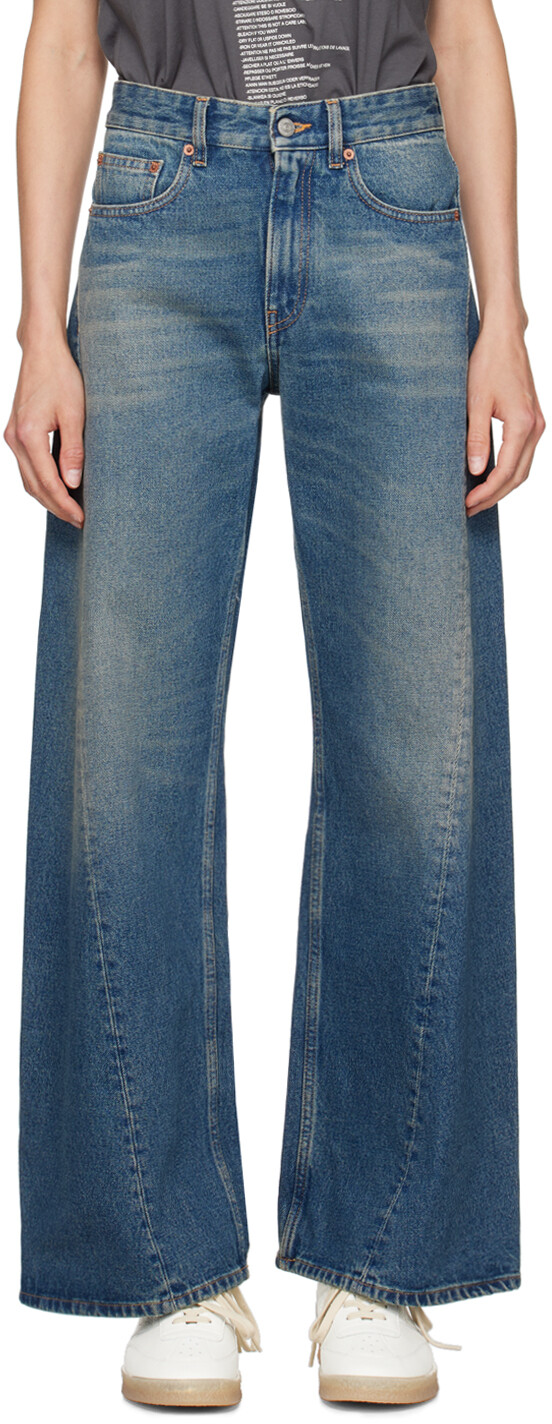 

Джинсы с перекрученным внешним швом MM6 Maison Margiela