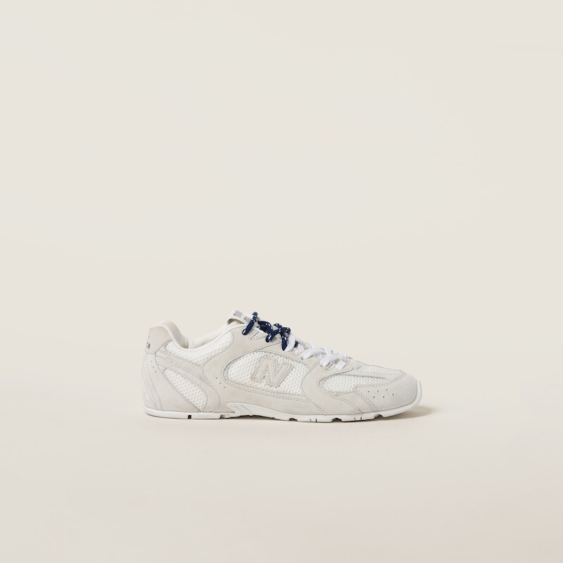 Кроссовки New Balance из замши и сетки Miu Miu, белый — фото 2