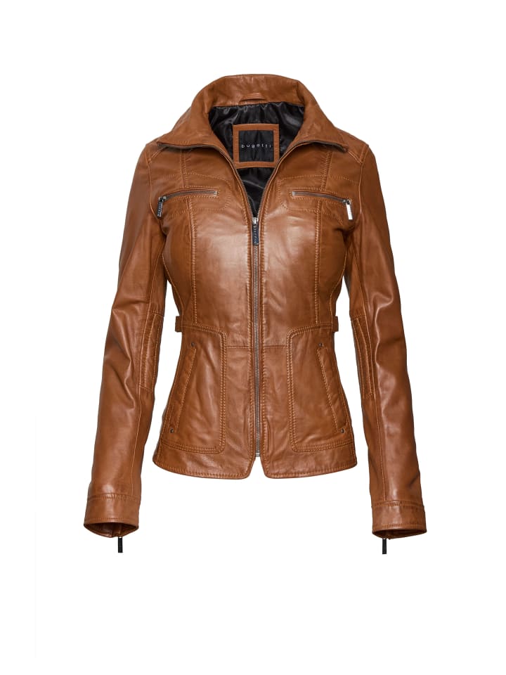 

Bugatti Кожаная куртка коньячного цвета