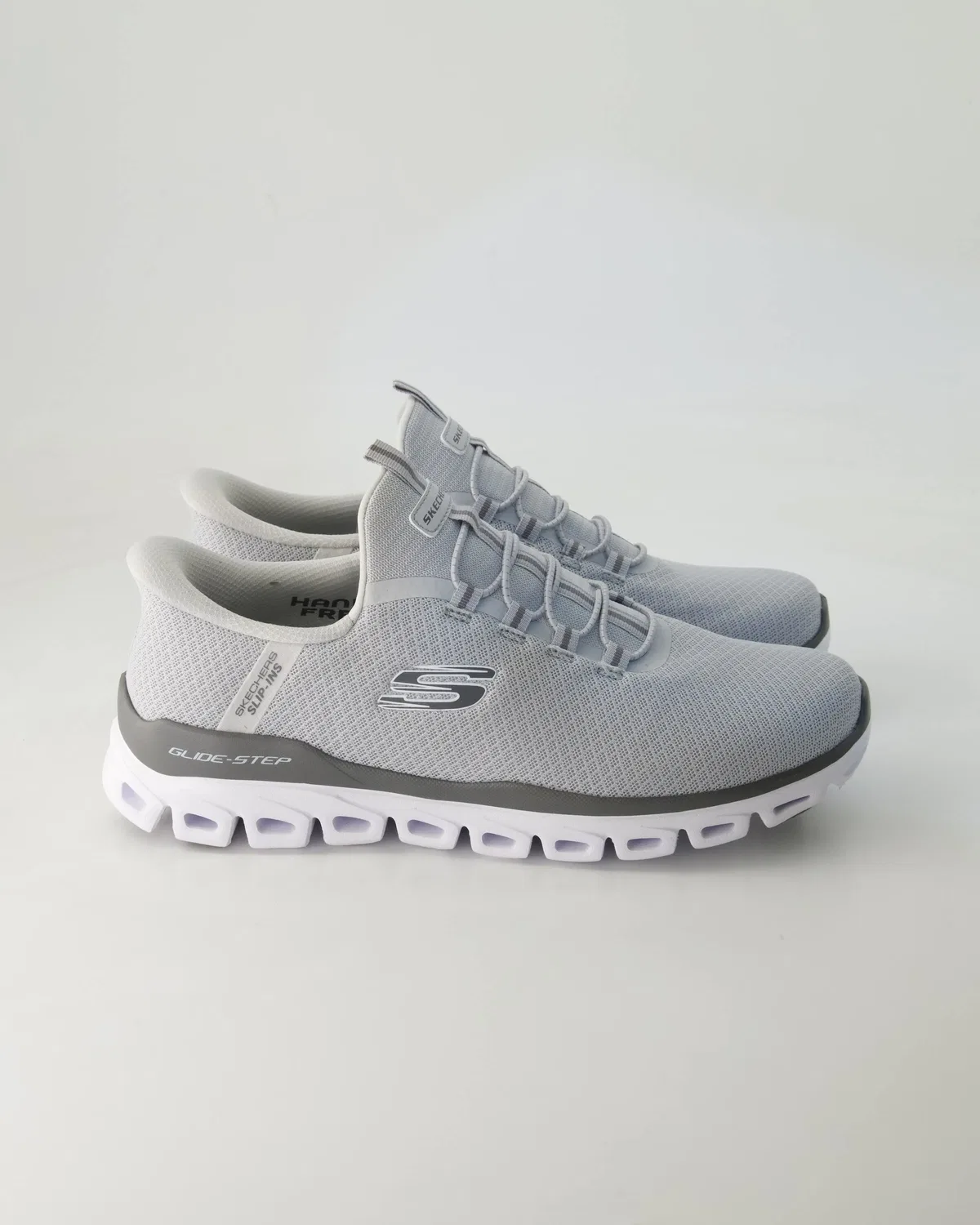 Слипоны текстильные Skechers, серый — фото 2