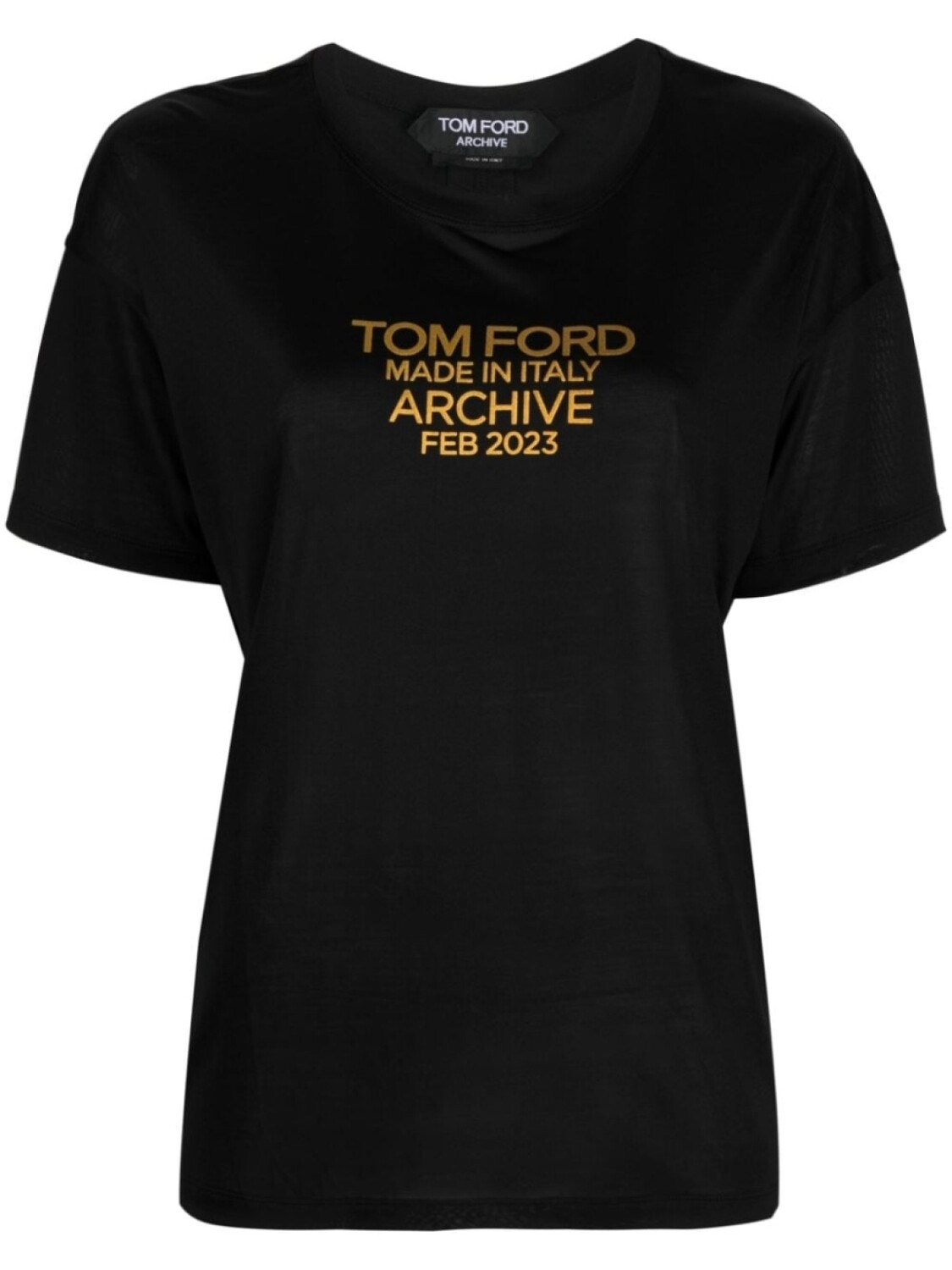 

TOM FORD шелковая футболка с логотипом, черный