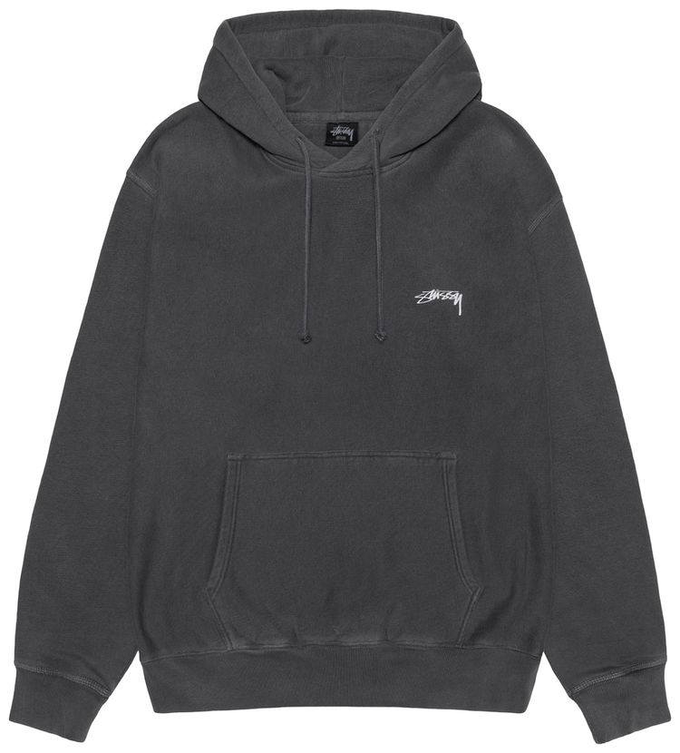 

Худи Stussy Smooth Stock, окрашенное пигментами, черный