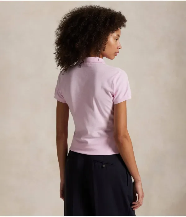 Поло Джули slim fit Polo Ralph Lauren, пудрово-розовый — фото 3