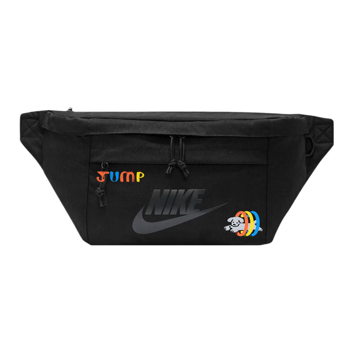 

Nike Тканевая поясная сумка Regular Unisex черная, Colored dogs