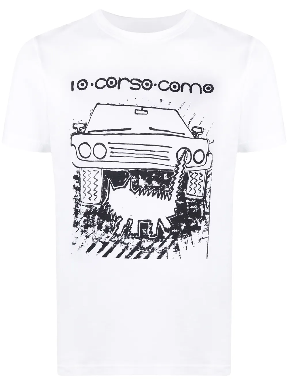 

Футболка с короткими рукавами и графичным принтом 10 CORSO COMO, белый
