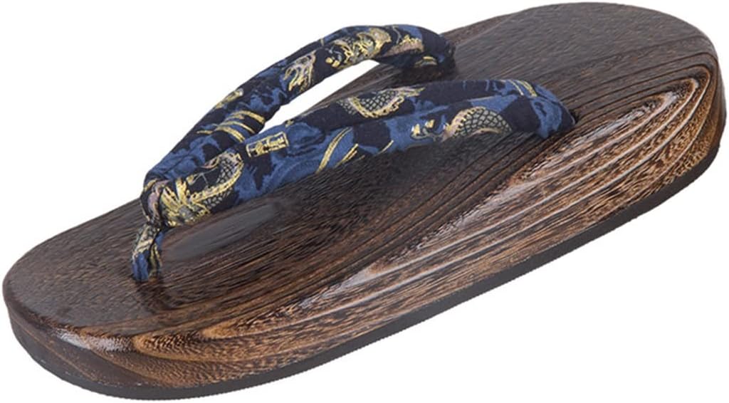 

Сандалии GENYS Flat Flip Flop Geta, деревянные японские традиционные тапки для взрослых, сандалии, мужские шлепанцы, платформенные тапки, обувь для кимоно для пляжа и путешествий (Цвет: I, Размер: 38/39 EU), 38/39 EU J
