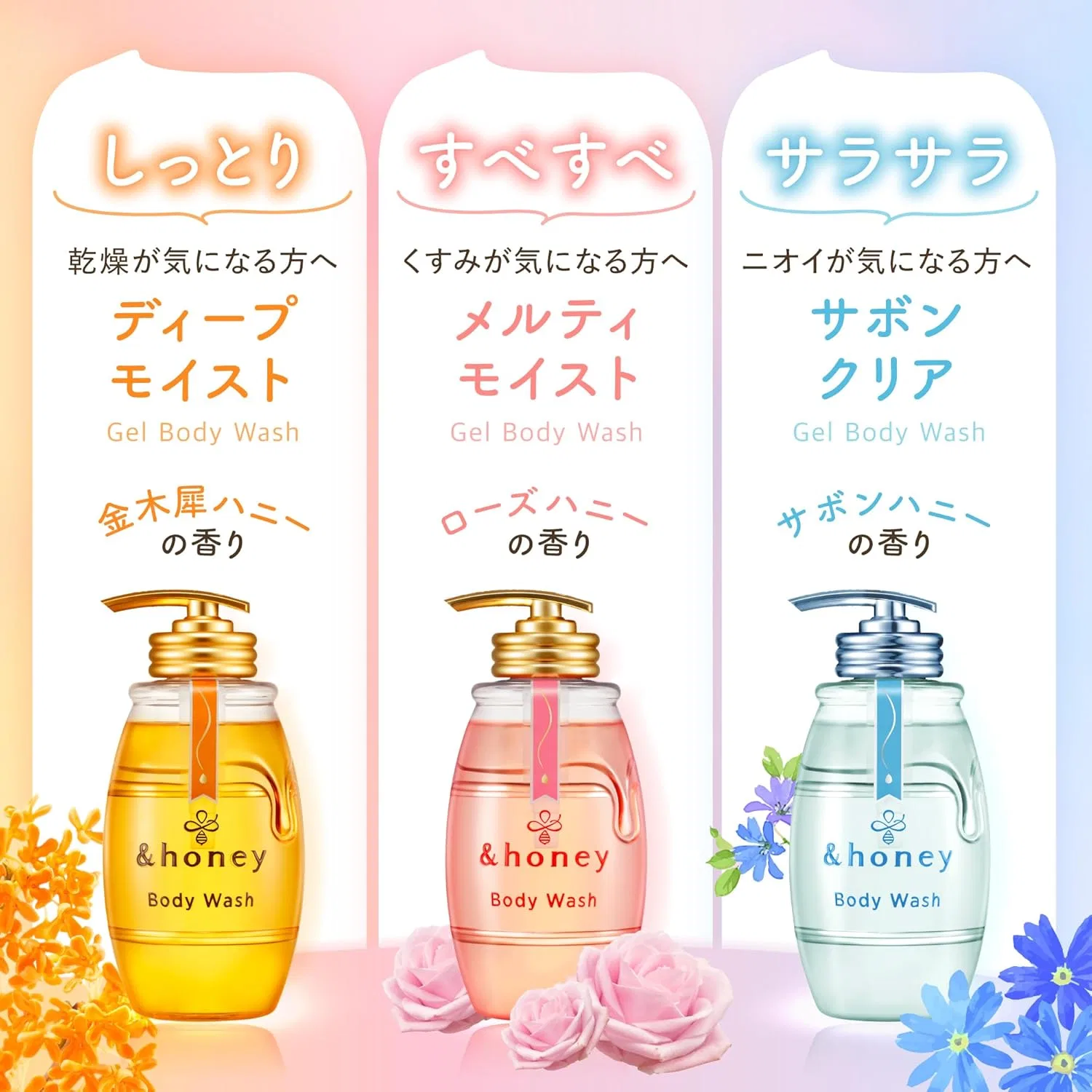 Увлажняющий гель для душа «Melty Moist Gel Body Wash» от &honey, 500 мл & Honey — фото 2