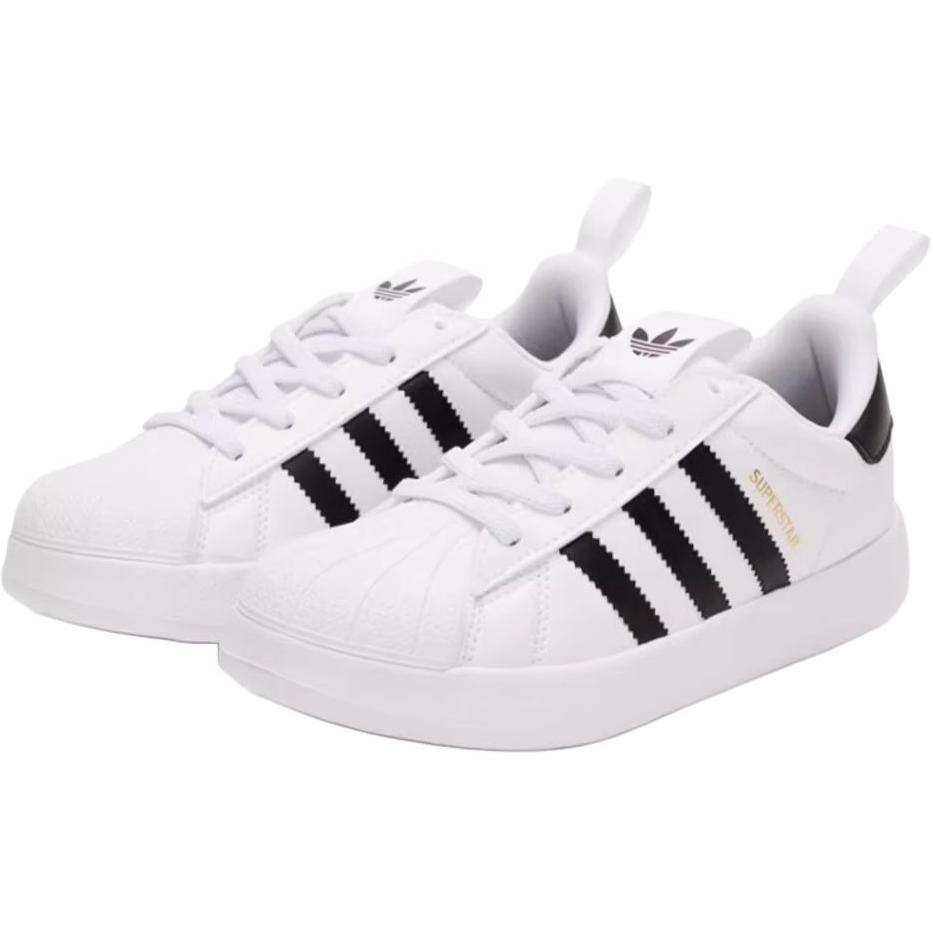 AdiFOM Superstar Low Top Детские скейтбординговые кроссовки Белый/Черный/Золотой Детские Adidas Originals — фото 3