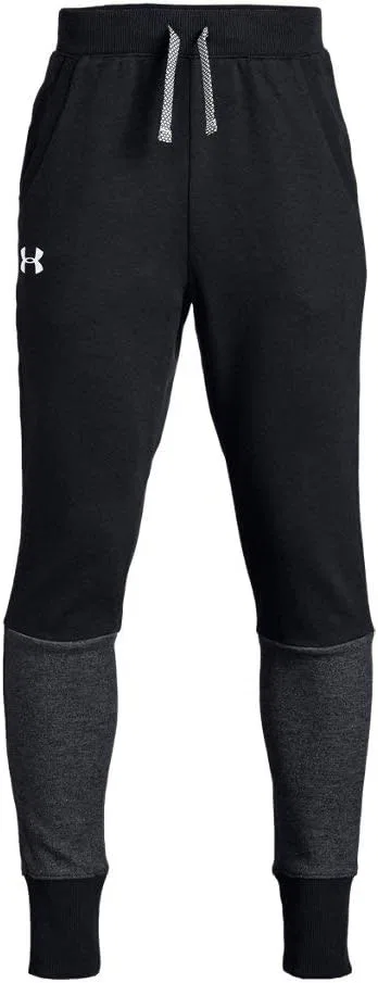Детские брюки Under Armour из двойной вязки с зауженными штанинами, черный