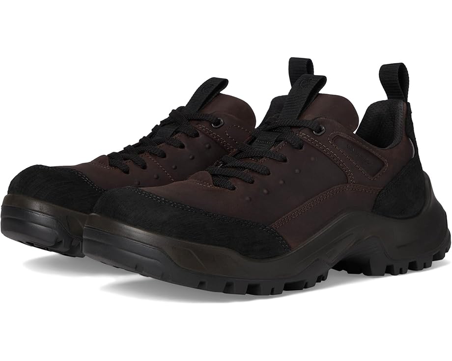 

Треккинговые кроссовки ECCO Sport Offroad Waterproof Lace-Up Hiking Shoes, цвет Black Nubuck/Mocha Oil Nubuck