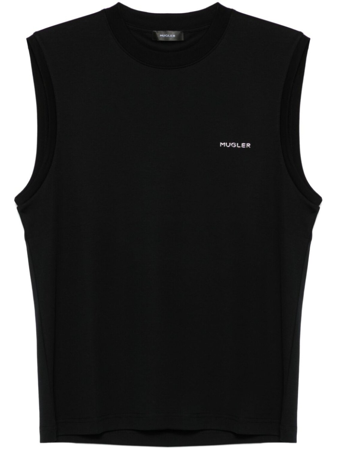 

Mugler топ с логотипом, черный