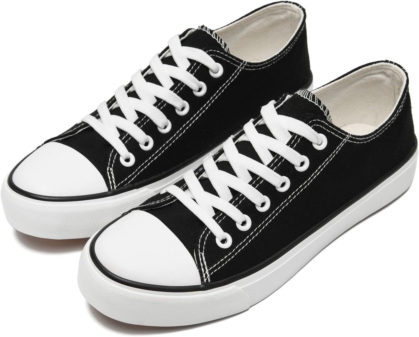 

Кеды на холщовой основе rosyclo для женщин и мужчин, низкие кеды на шнуровке, модные, удобные, классические повседневные теннисные и прогулочные обувь для женщин, черный