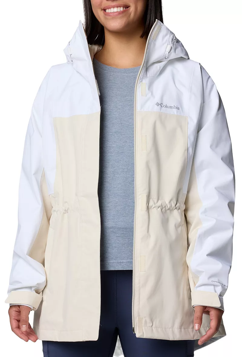 

Женская длинная непромокаемая куртка Columbia Hikebound II, цвет Chalk/White