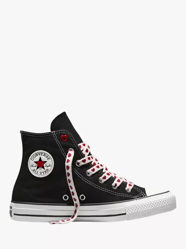 Детские кроссовки Chuck Taylor All Star Heart, черно-белые Converse