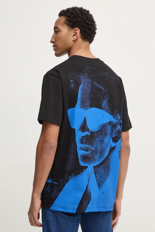 

Хлопковая футболка Karl Lagerfeld Jeans, черный