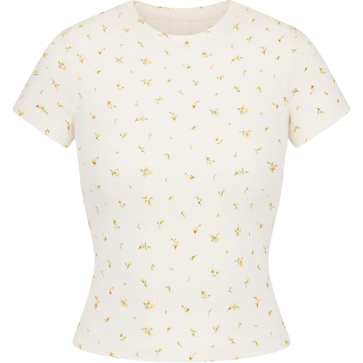 

Футболка SKIMS для женщин MARIGOLD ROSEBUD PRINT