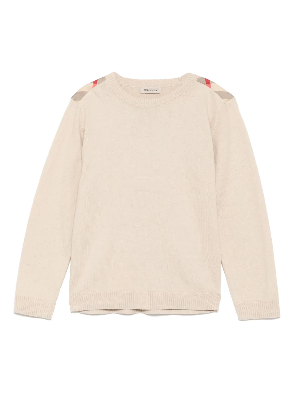 

Джемпер с круглым вырезом BURBERRY KIDS, нейтральный