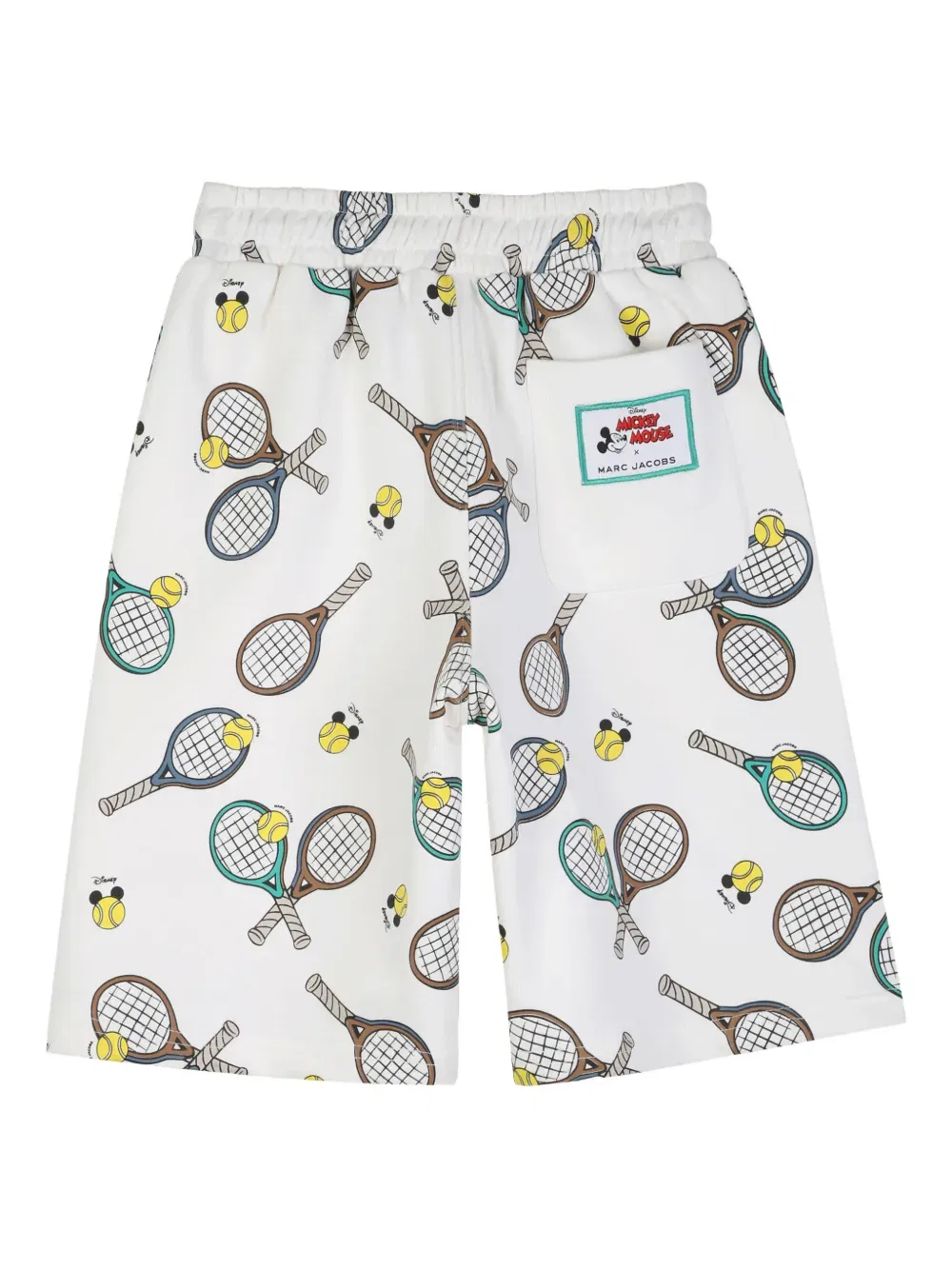 Шорты на завязках с принтом в виде Микки Мауса для тенниса Marc Jacobs Kids, белый — фото 2
