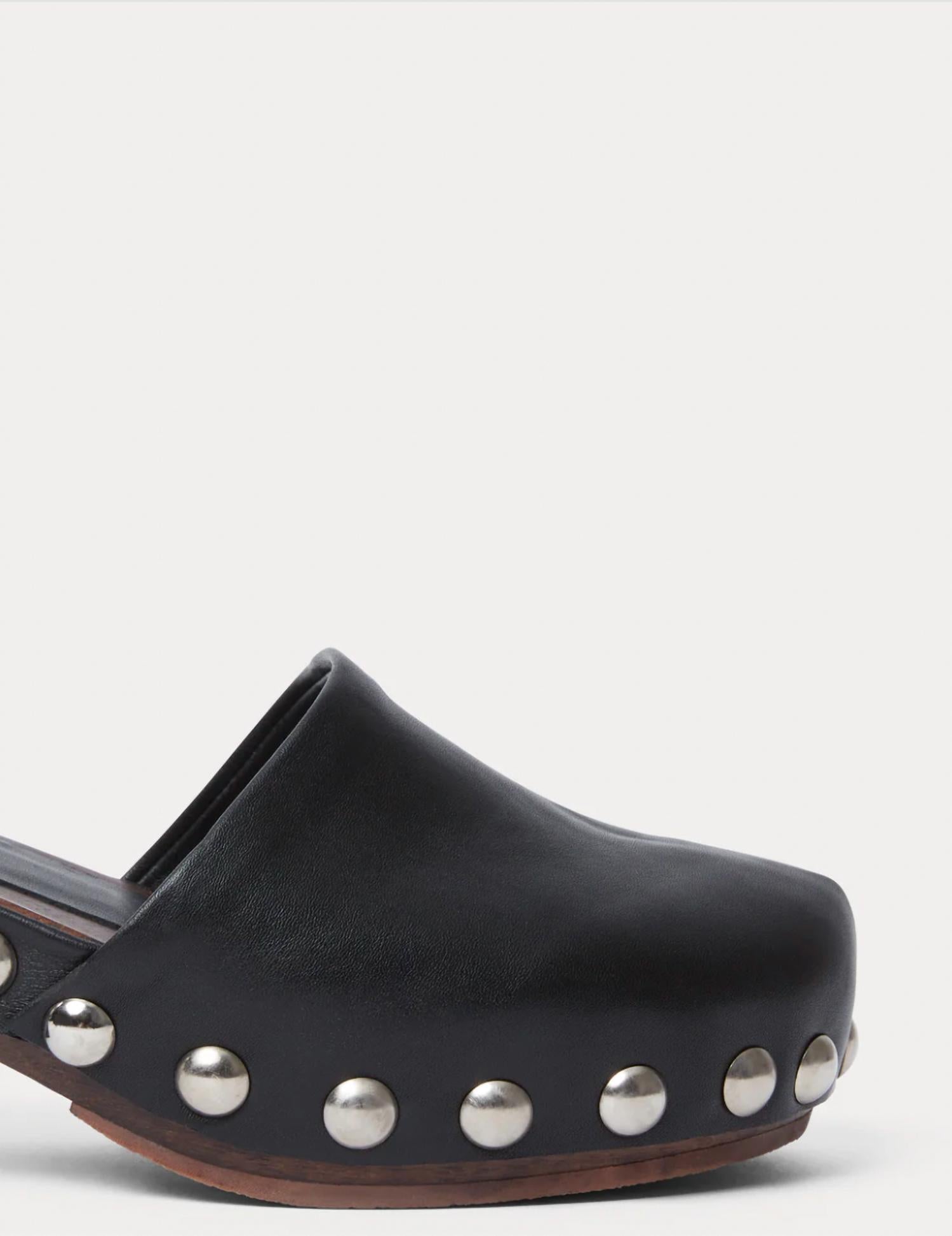 Юбэнк кожаные мюли черные RACHEL COMEY — фото 4