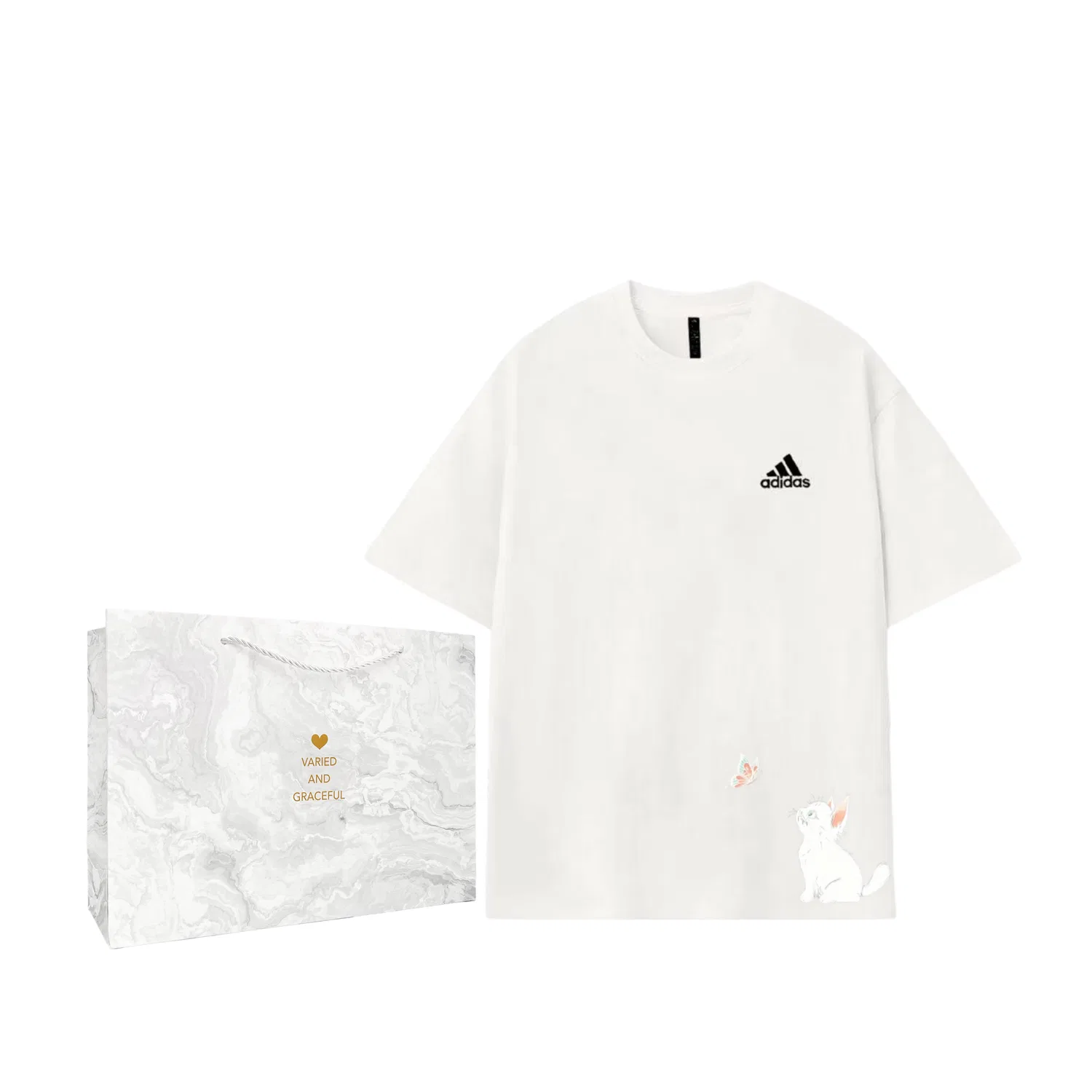 Футболка Adidas MUST HAVES с круглым вырезом, тонкая, цвет Shopping Bag