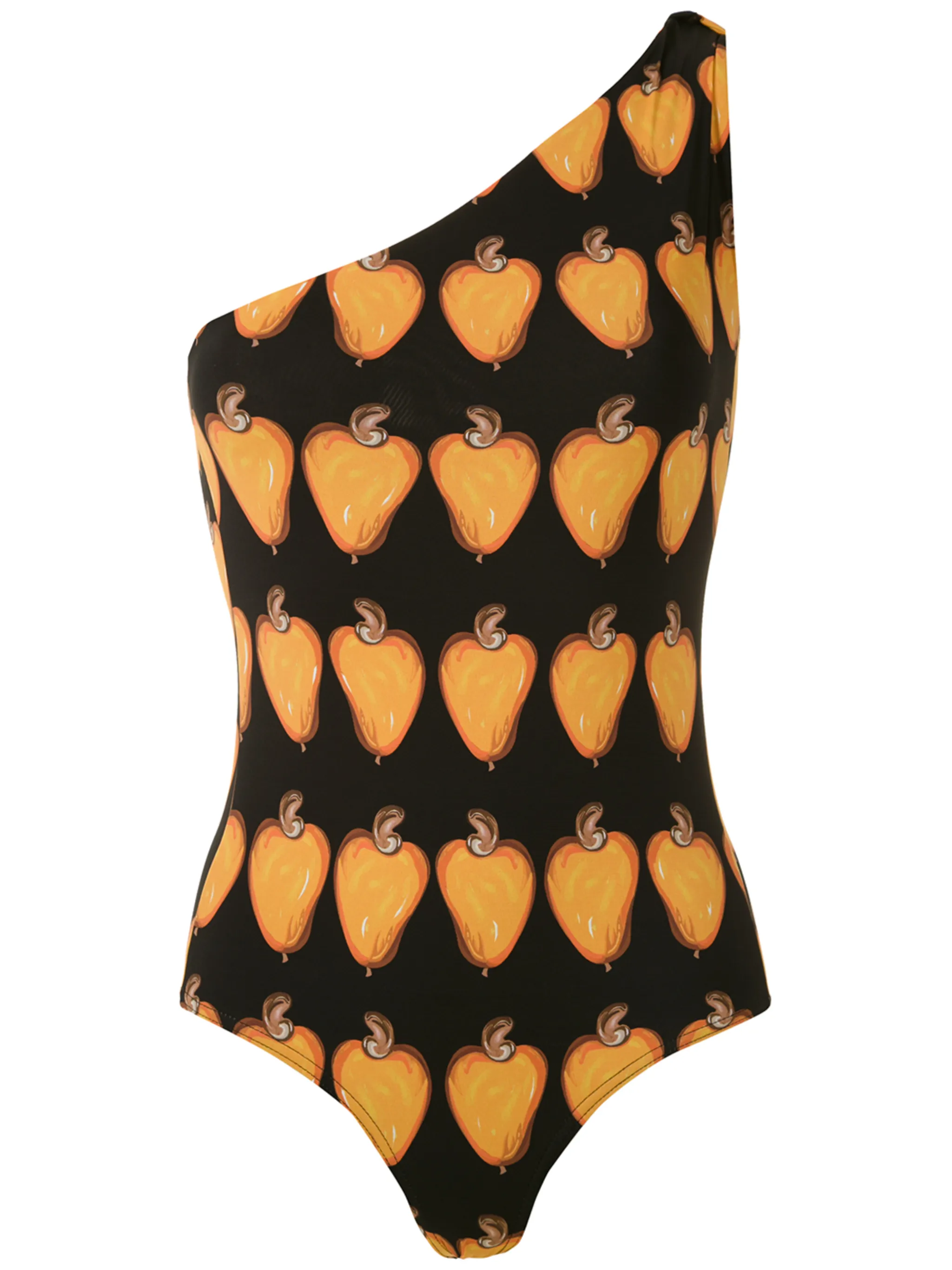 

Купальник на одно плечо с принтом Amir Slama, черный