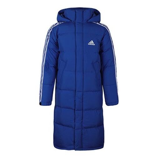 

Пуховик adidas 3ST Long Parka Windproof Stay Warm hooded down Jacket Blue, синий