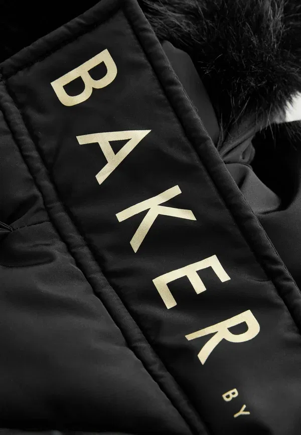 Пальто утепленное с юбкой, водоотталкивающее, Regular fit, Baker By Ted Baker, черный — фото 4