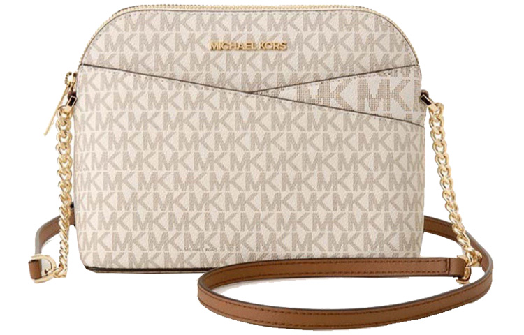 

MICHAEL KORS Сумка-купе Jet Set Travel из ПВХ, сумка для поездок на работу, сумка через плечо, обычная женская, цвет ванильно-белый