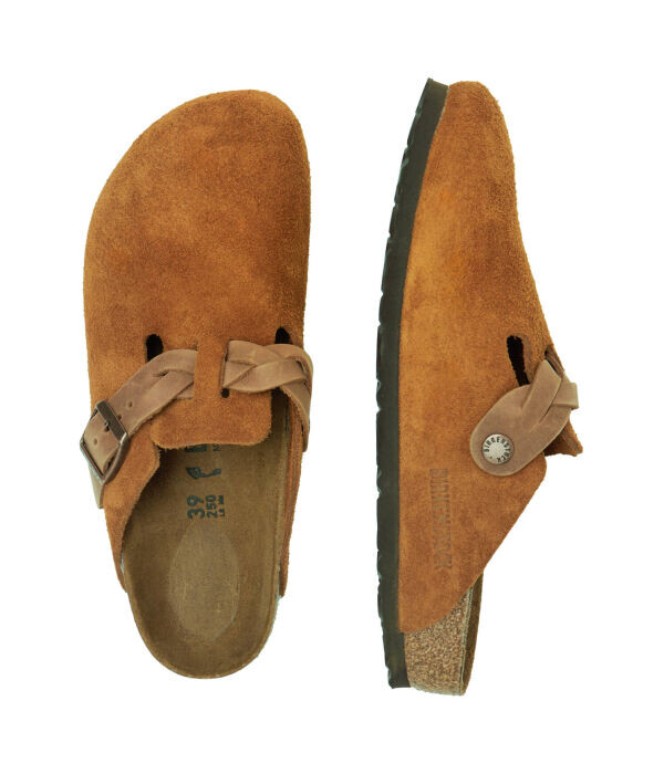 Сандалии-мюли кожаные Birkenstock Boston, коричневый — фото 4