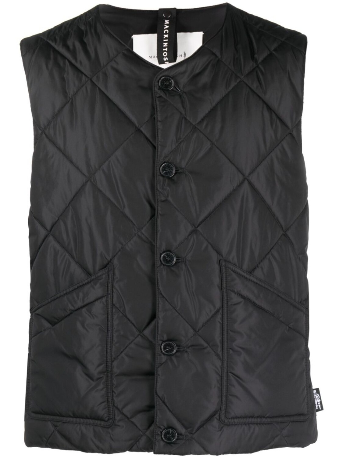 

Стеганый жилет на пуговицах Mackintosh, черный