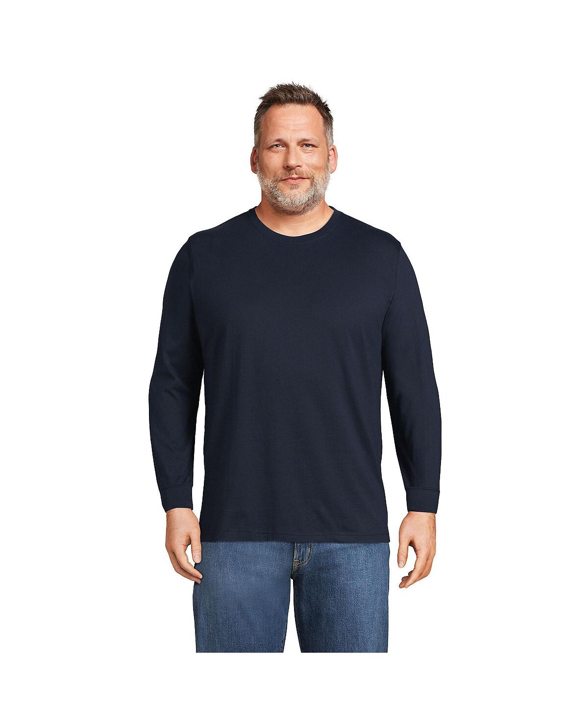 

Мужская футболка Big and Tall Super-T с длинным рукавом Lands' End