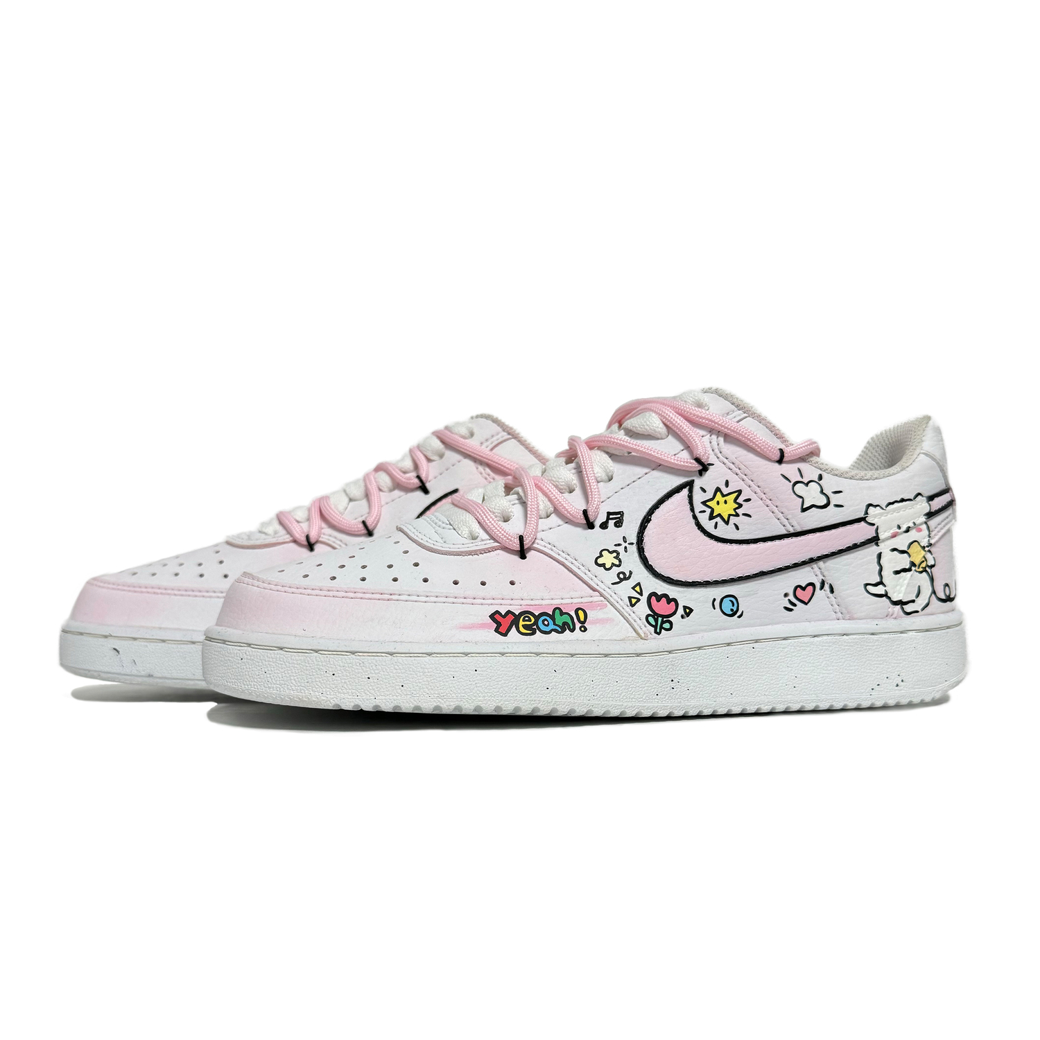 Nike Кроссовки Court Vision 1 Low Pink White, цвет Pink White — фото 4