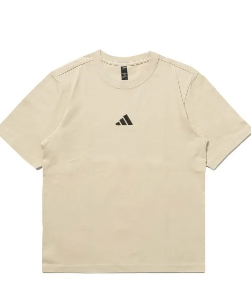 Детская футболка adidas с фотопринтом бежевого цвета