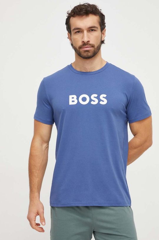 

Хлопковая футболка BOSS Boss, синий