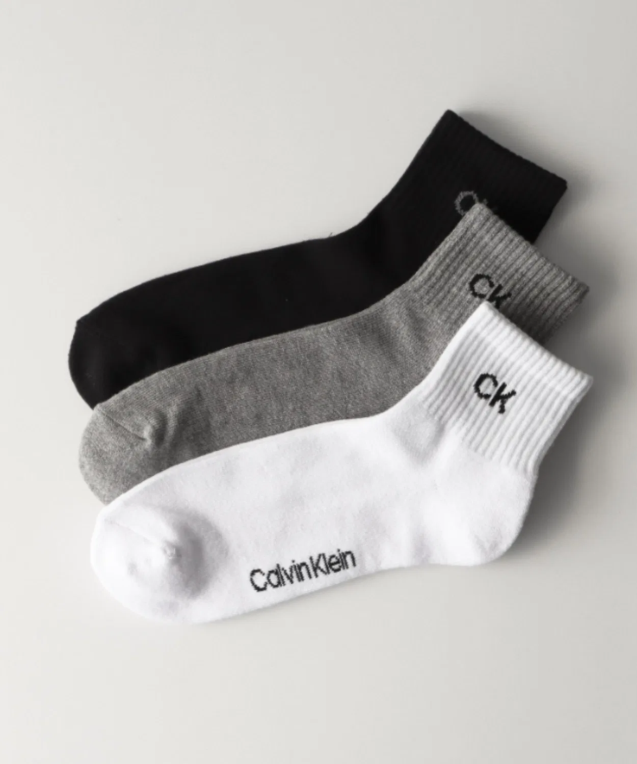 Набор носков Calvin Klein 3 пары, короткие, антибактериальные, разноцветные