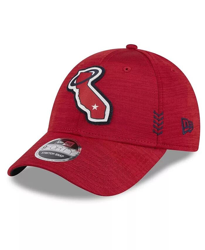 

Мужская красная бейсболка Los Angeles Angels 2024 Clubhouse 9FORTY Adjustable New Era