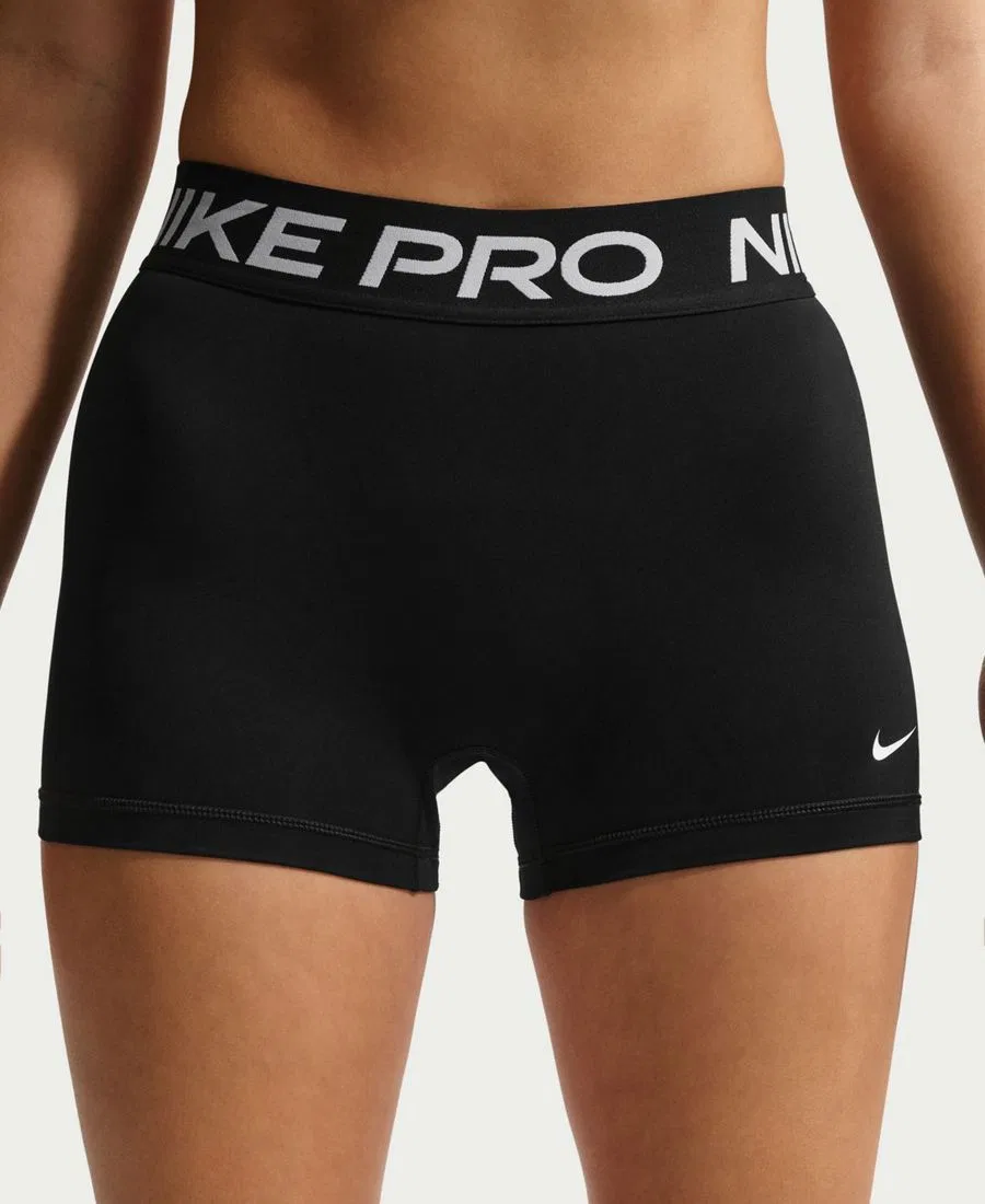 Женские велосипедные шорты со средней посадкой Nike, Black/White — фото 2