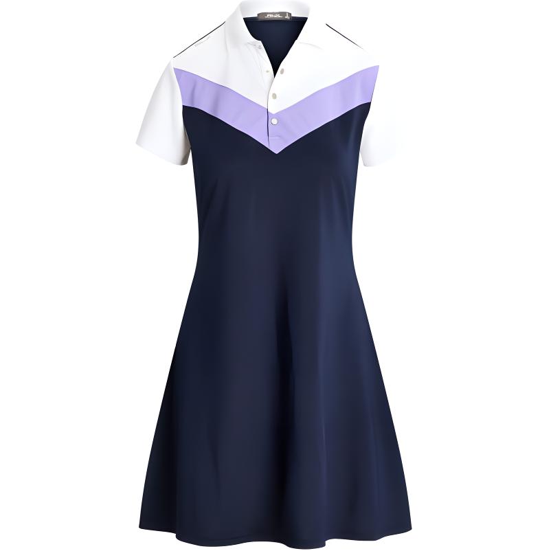 

Polo Ralph Lauren Платье FW24 с короткими рукавами, темно-синее